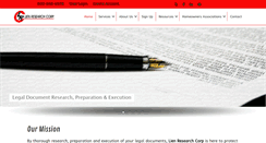 Desktop Screenshot of lienresearch.com