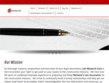 Tablet Screenshot of lienresearch.com
